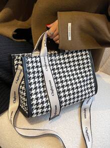 Túi xách thời trang đa năng dung tích lớn, thiết kế độc đáo, họa tiết kẻ caro mới, dây đeo vai điều chỉnh được, túi đeo chéo, túi xách tay tối giản thường ngày, phù hợp cho đi làm, đi chơi và mua sắm. - Nhiều màu - Xem 3