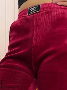 Kit de 2 Pantalones corte recto para dama con tela suave - Rojo - Ver 3