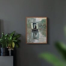 Ready To Hang Vintage Nautical Print XXVI -Framed Print Comes With 8x10 Solid Wood Walnut Frame-Vintage Décor-Home Décor-Wall Art-Décor-Framed Art-Picture Frame-Posters - 核桃 - 查看 4