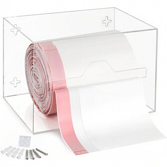 Trash Bag Holder Dispenser - Acrylic Trash Bag Dispenser Roll Holder, Garbage Bag Holder For Cabinet, Garbage Bag Dispenser Under Sink, Hangs Or Lays Flat - Trash Bag Organizer For Home Or Shops - Large/Small