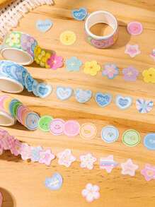 YUXIAN 1 Cuộn Băng Keo Cắt Khuôn, Dòng Phụ Kiện Đa Năng, Nhãn Dán Phong Cách Hàn Quốc Cho Bé Gái, Nhật Ký Tự Làm Trang Trí Cho Sổ Tay, Khung Ảnh, Ốp Điện Thoại Di Động, Tai Nghe, Hộp Văn Phòng Phẩm - Nhiều màu - Xem 4