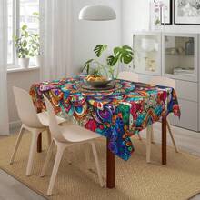 JIT, 1 chiếc Mandala và hoa văn Nhà bếp và phòng ăn Khăn trải bàn hình chữ nhật, Khăn trải bàn, Khăn trải bàn sợi nhỏ chống bụi bẩn và có thể giặt được, Trang trí khăn trải bàn lễ hội, Nhà bếp gia đình, Trang trí phòng ăn, Vải dã ngoại, Quà tặng lễ hội - Nhiều màu - Xem 7