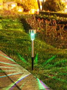 1/10 Packs Solar Outdoor Lights, Stainless Steel Solar Lights Outdoor Waterproof, LED Pathway Lights Outdoor Solar Lights Solar Garden Lights For Patio, Lawn, Yard And Landscape Fall Decor House Decor Outdoor Decor