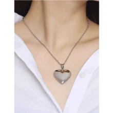 Relicario pequeño de corazón. RL5 - Plateado - Ver 3