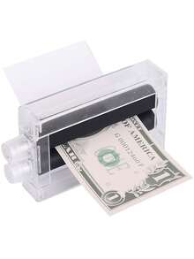 Una impresora de dinero mágico (con moneda de utilería) juguete mágico de cerca King Magic de papel blanco a billete de banco, color aleatorio. - Blanco y Negro - Ver 11