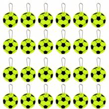 24pcs Luminous Football Pendant Keychain Reflective Keyring For Sports Enthusiasts, Suitable As Bag Pendant Or Key Holder For Men And Women Car Accessories Bag Charm Backpack For School