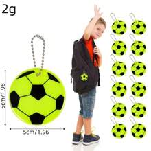 24pcs Luminous Football Pendant Keychain Reflective Keyring For Sports Enthusiasts, Suitable As Bag Pendant Or Key Holder For Men And Women Car Accessories Bag Charm Backpack For School