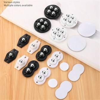 4pcs Adhesive Ball Bearing Swivel Wheels For Furniture And Appliance Movers