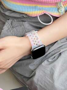 1条透明硅胶运动表带,兼容 42mm、44mm、45mm、46mm、49mm,时尚智能手表替换表带,适用于 Ultra2、Ultra SE2、SE 11、10、9、8、7、6、5、4、3、2、1系列,男女通用 - 無色 - 查看 3