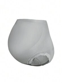 3入組孕婦高腰尼龍內褲，蕾絲邊孕婦底褲，適用於孕期第二和第三季 - 彩色 - 查看 9