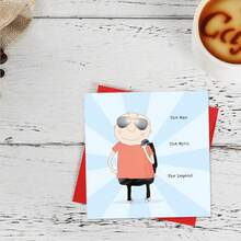 父親節賀卡《那人那神話》，生日卡(男士專用) - 紅色 - 查看 9