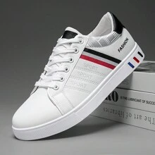 男士單色運動休閒白色運動鞋 - 白色 - 查看 3