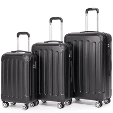 20in+24in+28in Kofferset, bestehend aus 3 Teilen: 20in Handgepäck, 28in großer Reisekoffer mit hoher Kapazität und 24in Rollkoffer mit 4 drehbaren Rädern, ABS Hartschalen Passwort Koffer Handgepäck Reise Schule Urlaub Flitterwochen Studium Ausland Abschluss Urlaubsutensilien Reisezubehör, ideale Wahl als Geschenk für Männer Frauen Jungen Mädchen Studenten Paar, Schultasche Schulsachen