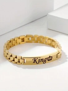 Collar de nombre tallado personalizado y con estilo para hombres y mujeres, colgante de cadena personalizado, letra clásica, pulsera de enlace de tanque de acero inoxidable personalizada, joyería de piedras preciosas de festival en conjunto para parejas, regalo para dar a novio como regalo de cumpleaños