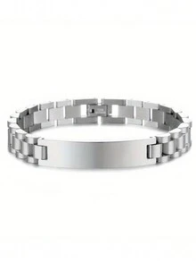 Collar de nombre tallado personalizado y con estilo para hombres y mujeres, colgante de cadena personalizado, letra clásica, pulsera de enlace de tanque de acero inoxidable personalizada, joyería de piedras preciosas de festival en conjunto para parejas, regalo para dar a novio como regalo de cumpleaños