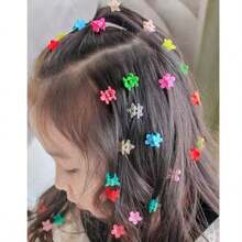 50pcs Women Solid Flower Design Cute Hair Claw For Hair Decoration For Back To School Valentine's Day Valentines Claw Clips Hair Clips Hair Jaw Clip Hair Clamps Hair Clutch Hair Catcher Clip