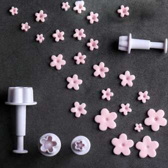 4pcs Set Mini Flower Plum Clay Cutter For Designer DIY Polymer Clay Earring Tools Valentines