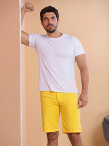 Men Shorts - Yellow - View 2