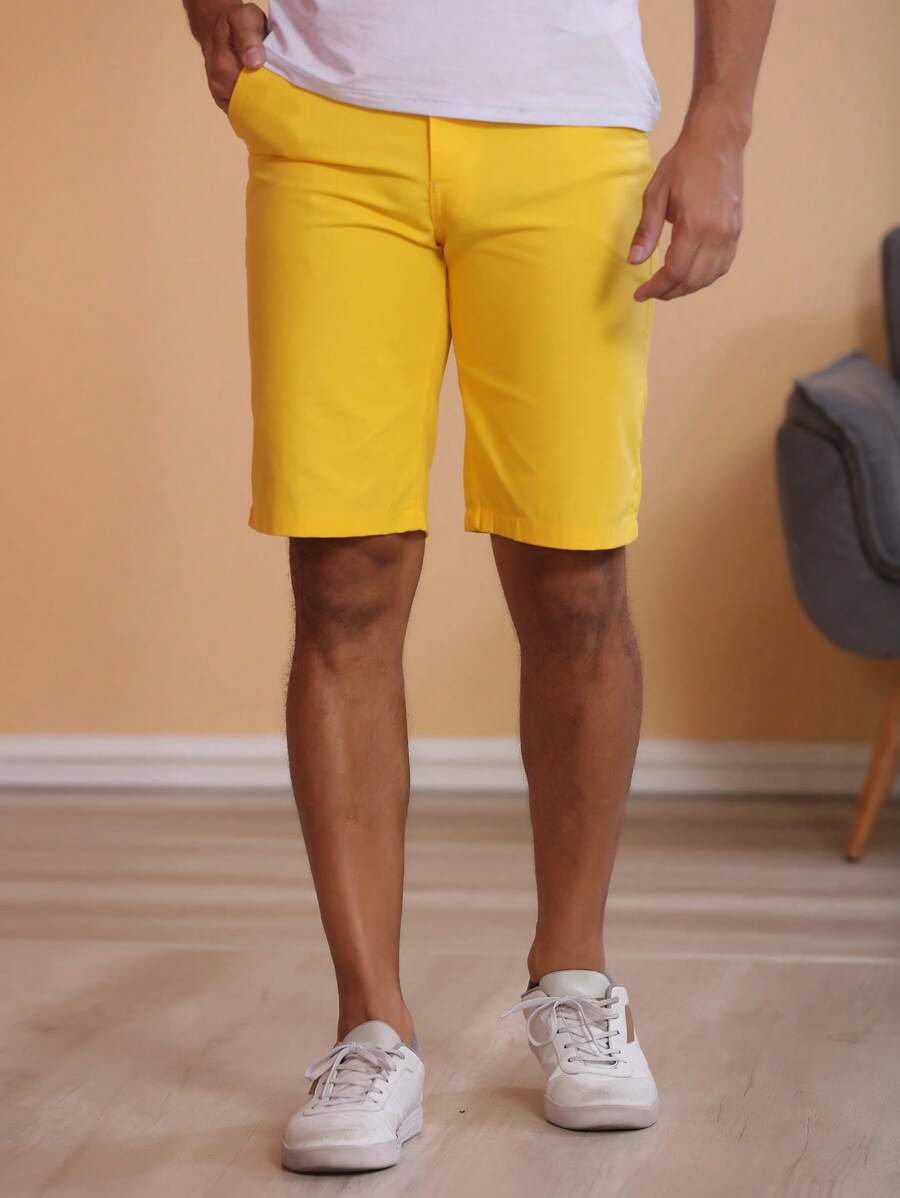 Men Shorts - Yellow - View 1