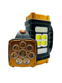 Linterna con panel solar doble luz cálida y fría entrada USB - Multicolor - Ver 7