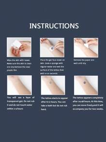 Chinese Dragon And Sakura Flower Arm Temporary Waterproof Tattoo Sticker For Men And Women, Long-Lasting Semi-Permanent Tattoo Sticker - Black - View 5