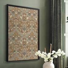 Ready To Hang Vintage Abstract Print LVI -Framed Print Comes With 8x10 Solid Wood Walnut Frame-Vintage Décor-Home Décor-Wall Art-Décor-Framed Art-Picture Frame-Posters
