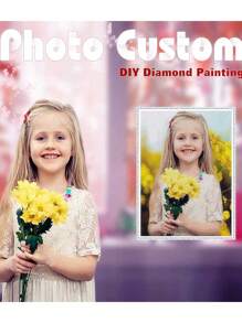 Custom Adult Diamond Painting Kit, Personalized Photo Full Drill Diamond Painting, 5D Diamond Gem Painting, Round Diamond Art Wall Decoration Gift