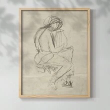 Ready To Hang Vintage Sketch CIV -Framed Print Comes With 8x10 Solid Wood Walnut Frame-Vintage Décor-Home Décor-Wall Art-Décor-Framed Art-Picture Frame-Posters - Natural - View 6