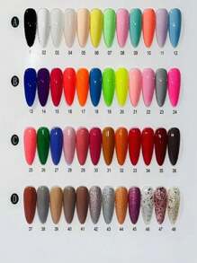 Mini Set De Polvos Acrilico Para Uñas Con 12 Colores de Polvos  Para Extensiones de Uñas - Multicolor - Ver 2