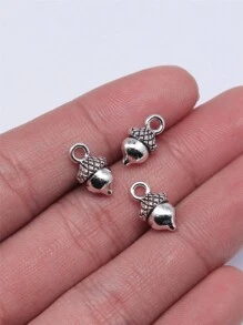 15pcs/Bag 13x7mm 3D Acorn Charms Pendant For DIY Necklace, Bracelet DIY Jewelry Making Accessory