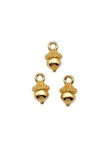 15pcs/Bag 13x7mm 3D Acorn Charms Pendant For DIY Necklace, Bracelet DIY Jewelry Making Accessory