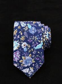 1 条男士花卉细领带，商务休闲艺术手工领带，适合年轻时尚绅士，6 厘米宽男士领带