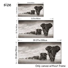 1Pc Unframed Voi Châu Phi Động Vật Hoang Dã Poster, Canvas Chống Thấm Nước Nghệ Thuật Treo Tường, Tác Phẩm Nghệ Thuật Hiện Đại Tranh Treo Tường Làm Quà Tặng, Phòng Khách, Phòng Ngủ, Phòng Ăn, Nhà Bếp, Văn Phòng, Phòng Tắm, Quán Cà Phê, Quầy Bar, Trang Trí Tường Thẩm Mỹ, Trang Trí Nhà Và Ký Túc Xá - Nhiều màu - Xem 3