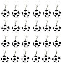 24pcs Luminous Football Pendant Keychain Reflective Keyring For Sports Enthusiasts, Suitable As Bag Pendant Or Key Holder For Men And Women Car Accessories Bag Charm Backpack For School