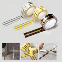 1 rouleau d'autocollant de couture de carrelage en céramique doré, autocollant de carrelage autoadhésif, bande d'étanchéité pour joints de mur, autocollant de joint de beauté de carrelage de sol, décalcomanies décoratives pour la maison, outils d'amélioration de l'habitat, autocollants, décalcomanie murale, décalcomanie en vinyle pour décorations de maison, articles de décoration de printemps pour rafraîchir votre maison, autocollants de décoration Rama, cadeaux d'anniversaire et de remise des diplômes