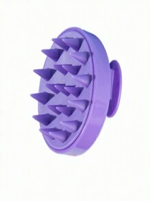 1pc Solid Color Silicone Shampoo Brush Scalp Massager Comb Anti-Itch Hair Washing Comb