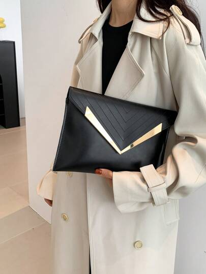 Modna torba kopertowa retro 2025 Nowa damska torebka portfelowa, swobodna torba na telefon, prosta, duża pojemność