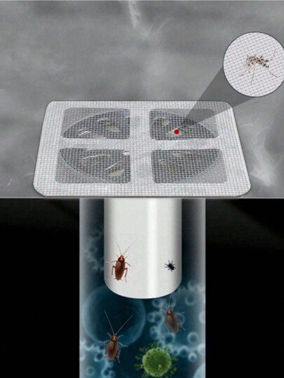 10 قطع شبكة تصفية الشعر للحمام، مرشح للبالوعة مع لاصق ومانع للانسداد، ديكور منزلي للحمام مقاوم للحشرات، ديكور للعودة إلى المدرسة