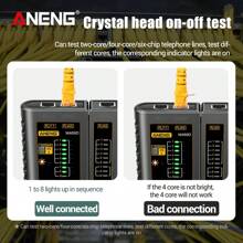 ANENG ANENG M469D Cable Lan Tester Network Cable Tester RJ45 RJ11 RJ12 CAT5 UTP LAN Cable Tester Networking Tool Network Repair