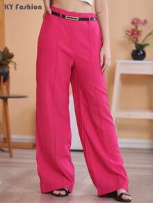 Women Pants - 粉色 - 查看 4