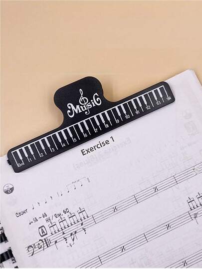 1 buc. Clip pentru partitură alb-negru pentru pian, chitară, vioară, Erhu, citire de cărți, partituri și partituri