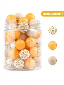 30pcs/42pcs 15mm Silicone Beads For Beading Pens/Keychains - Loose Rubber Bead Set, Suitable For DIY Craft Jewelry Making Of Bracelets And Keychains. - Multicolor - View 17