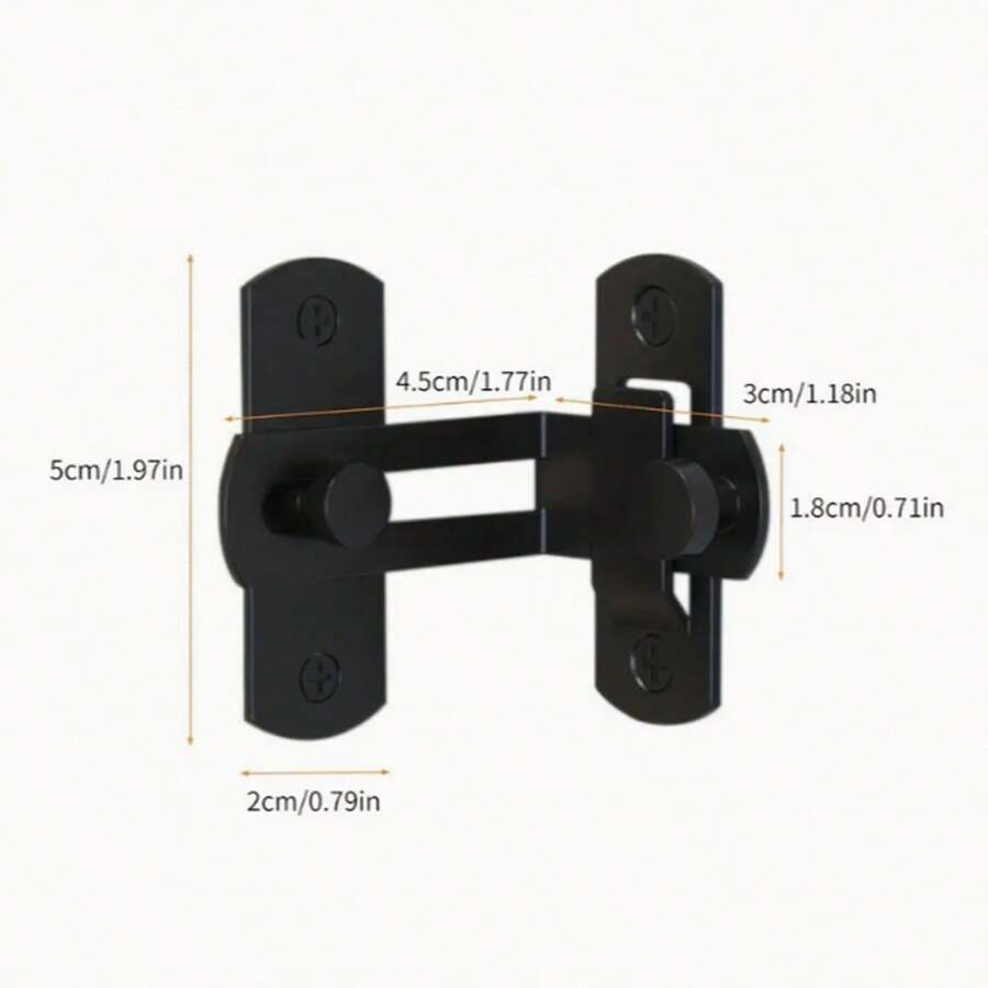 1pc Stainless Steel Door Lock Clasp, OldFashioned Latch Burglar Lock