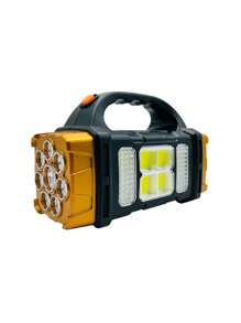 Linterna con panel solar doble luz cálida y fría entrada USB - Multicolor - Ver 1