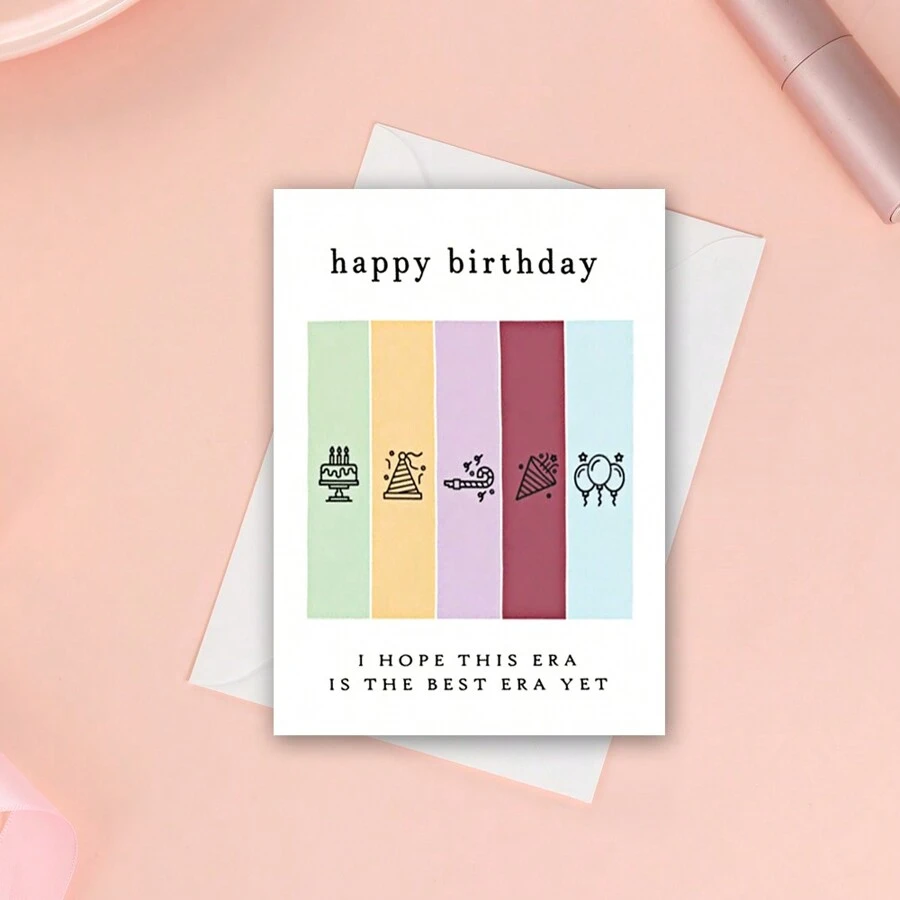 Funny Birthday Cards, Birthday Times Cards - Swiftie Birthday Cards, Birthday Gifts, Cards With Envelopes - White - View 1