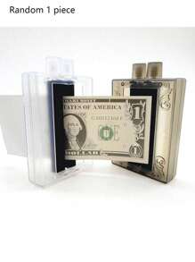 Una impresora de dinero mágico (con moneda de utilería) juguete mágico de cerca King Magic de papel blanco a billete de banco, color aleatorio. - Blanco y Negro - Ver 2