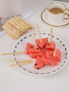 100pcs Disposable Fruit Picks - Apricot - View 5