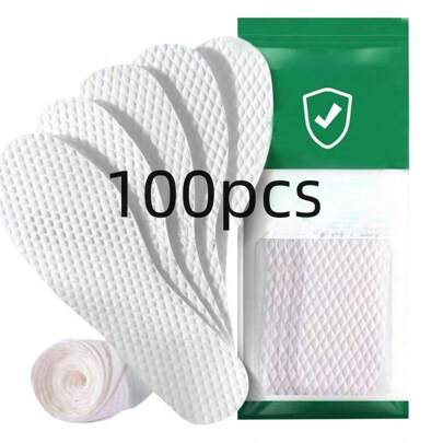 100pcs/Pack Disposable Deodorizing Absorbent Lightweight Pulp Shoe Insoles, Trimmable For Men & Women, Training Use, Shoes And Boots Accessories Boy Valentine Heart Women's Valentine,Shoe,Spring Summer Picks,Brides Maid Gifts,Room,Bedroom Decor,Beach,Travel,For Men,For Women,Vacation,Cute Stuff