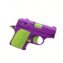 1pc DIY Carrots-Shaped Toy Gun With Automatic Spring Loaded Mechanism And Stress Relief Function - Multicolor - View 8