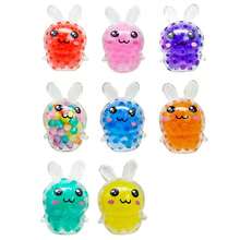 1pc Rabit Stress Relief Ball, Mini Cute Fidget Toy For Adults & Easter Egg Decoration, Fun Squeezable Toy, Random Color - Multicolor - View 3